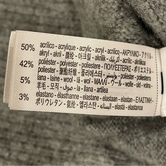 Zara Women’s Heather Gray With Black Accents Turtleneck Sweater Sz. Medium NWT - Picture 13 of 13